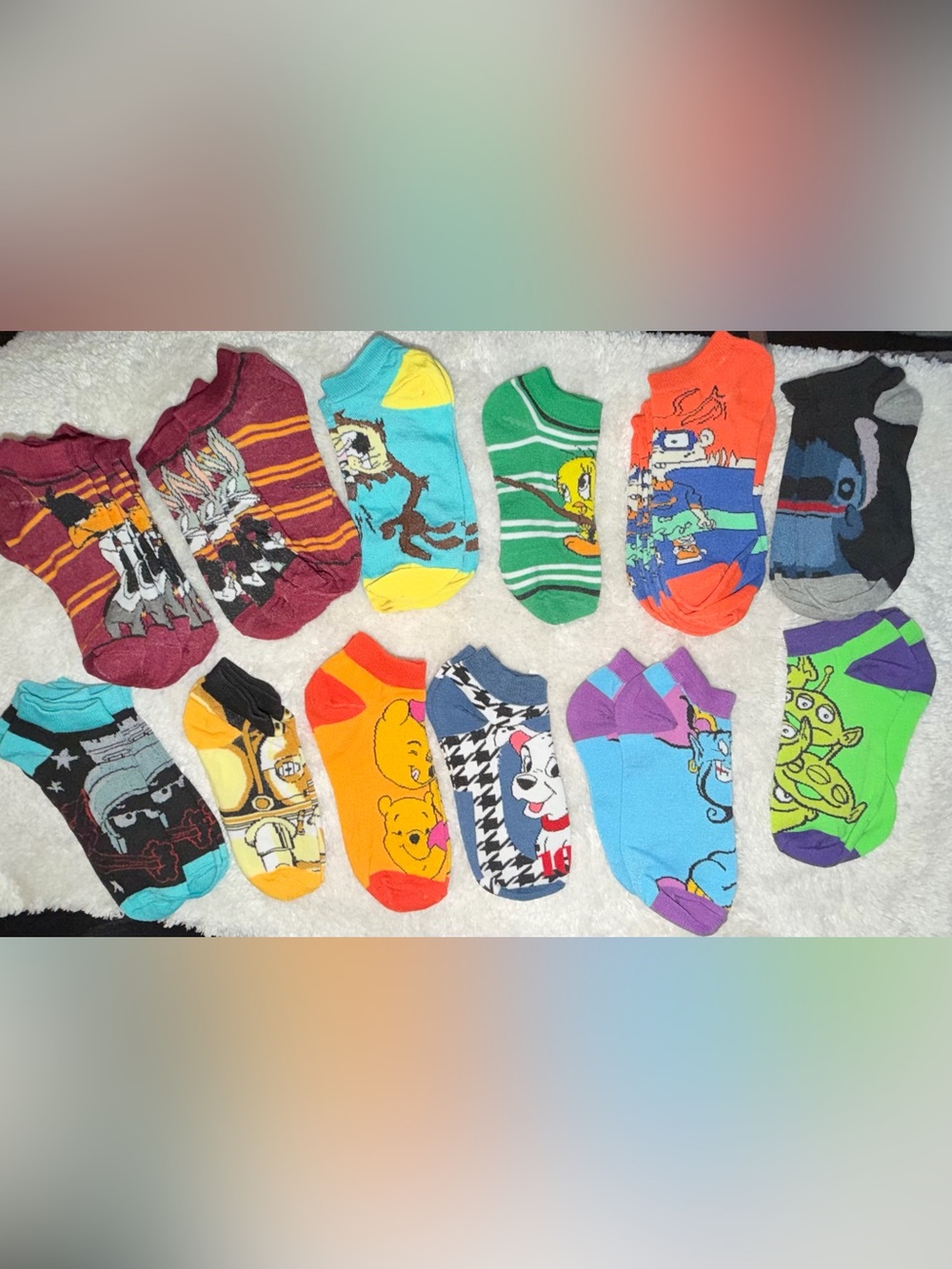 Assorted Cartoon Low-Cut Socks Lot
